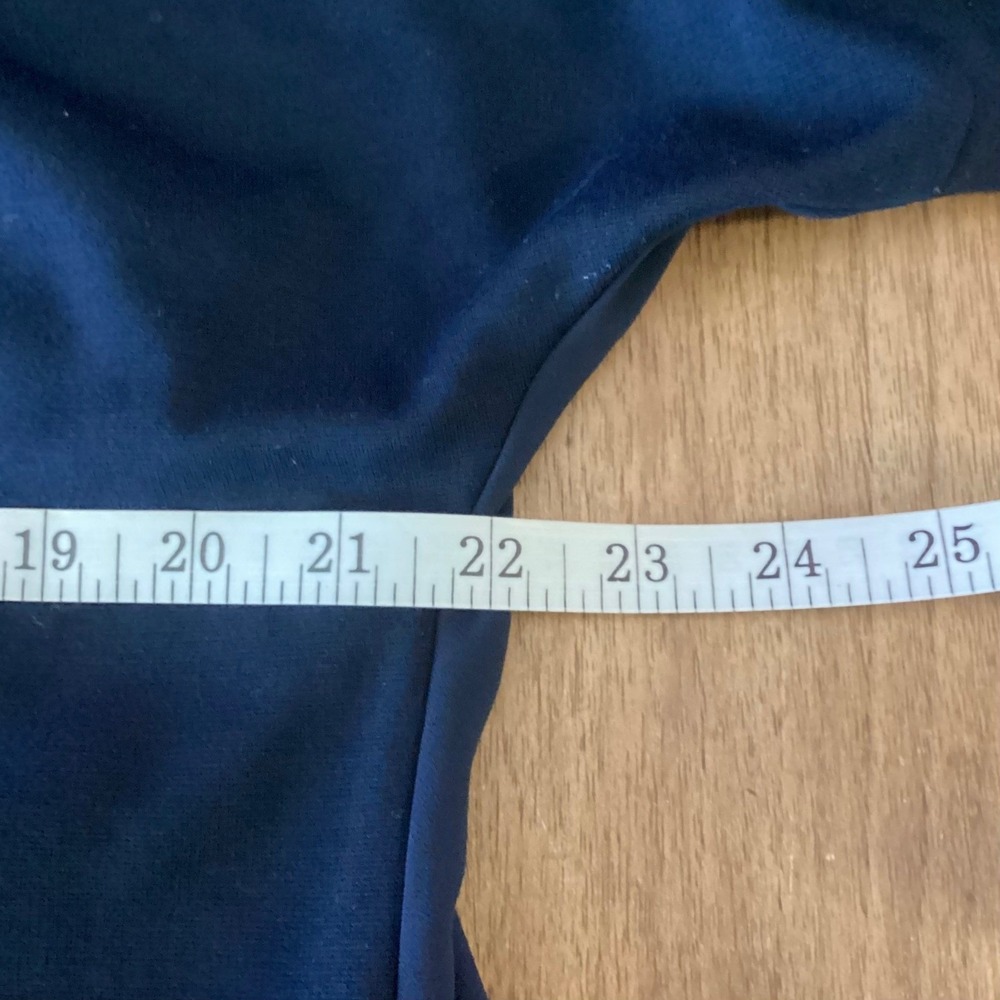 SAGA Women's Long Sleeve Jacket w Hood Mixed Media Contrasting Fabric Blue Size3 - Picture 6 of 11